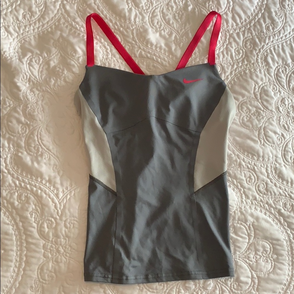 Nike gray and pink tank top